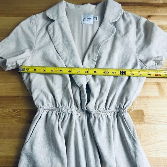 Gray Short Sleeve Jumpsuit - Picture 7 of 9